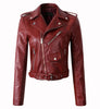 New Arrival 2019 brand Winter Autumn Motorcycle leather jackets yellow leather jacket women leather coat  slim PU jacket Leather